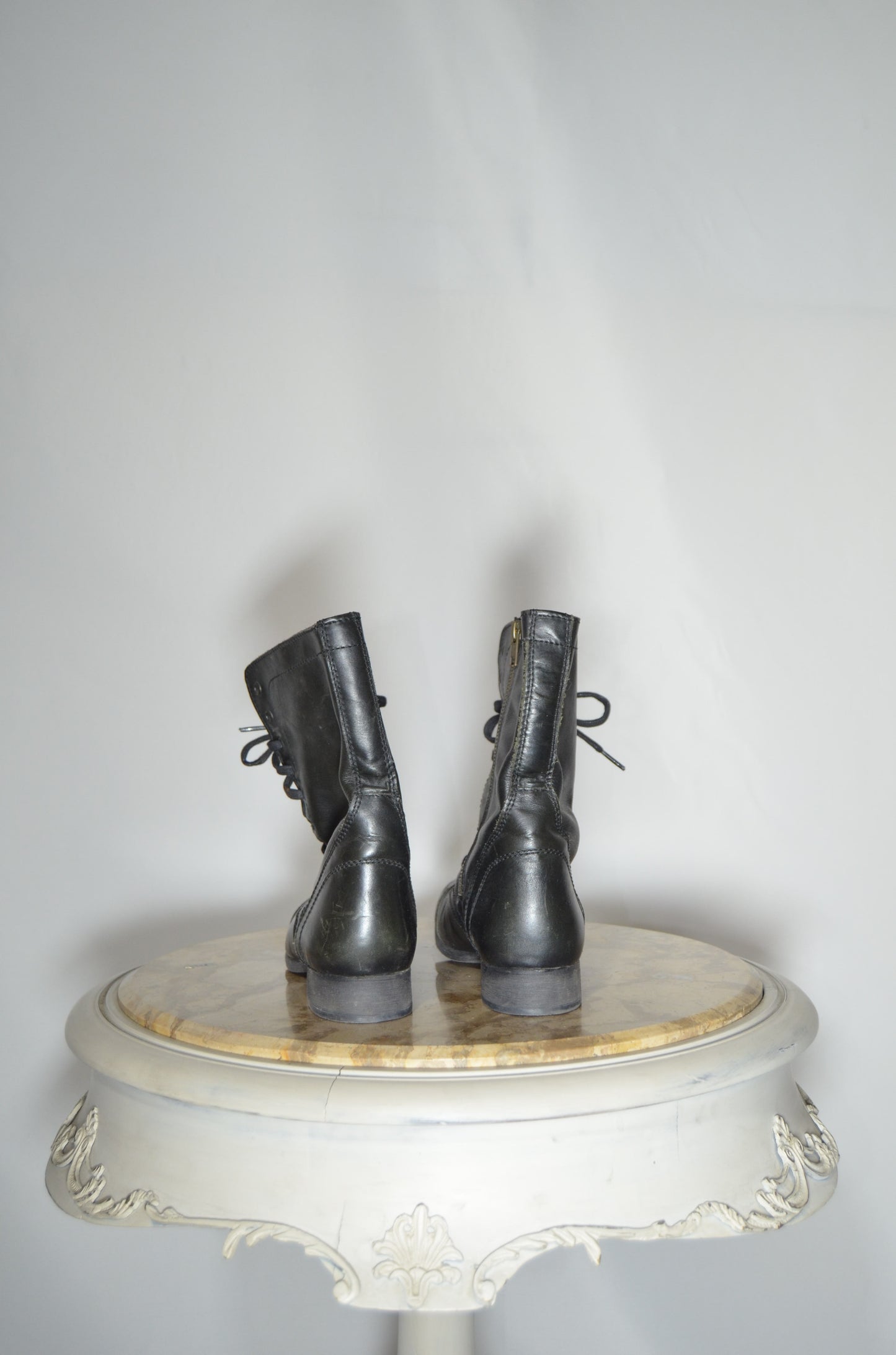 Black Genuine Leather Boots
