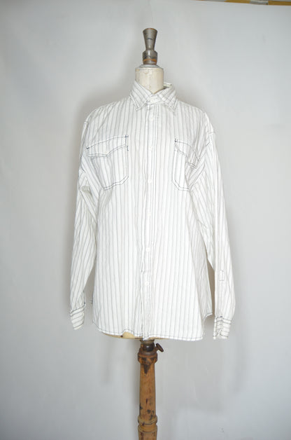 White Stripped Regular Shirt