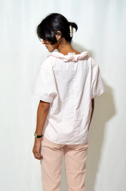 Pink Vintage Ruffled Shirt
