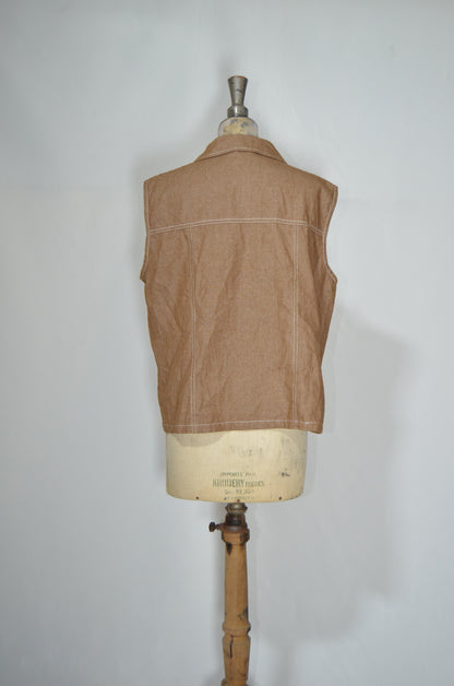 Brown Straight Cut Gilet