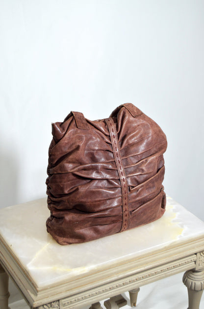 Brown Genuine Leather Shoulder Bag