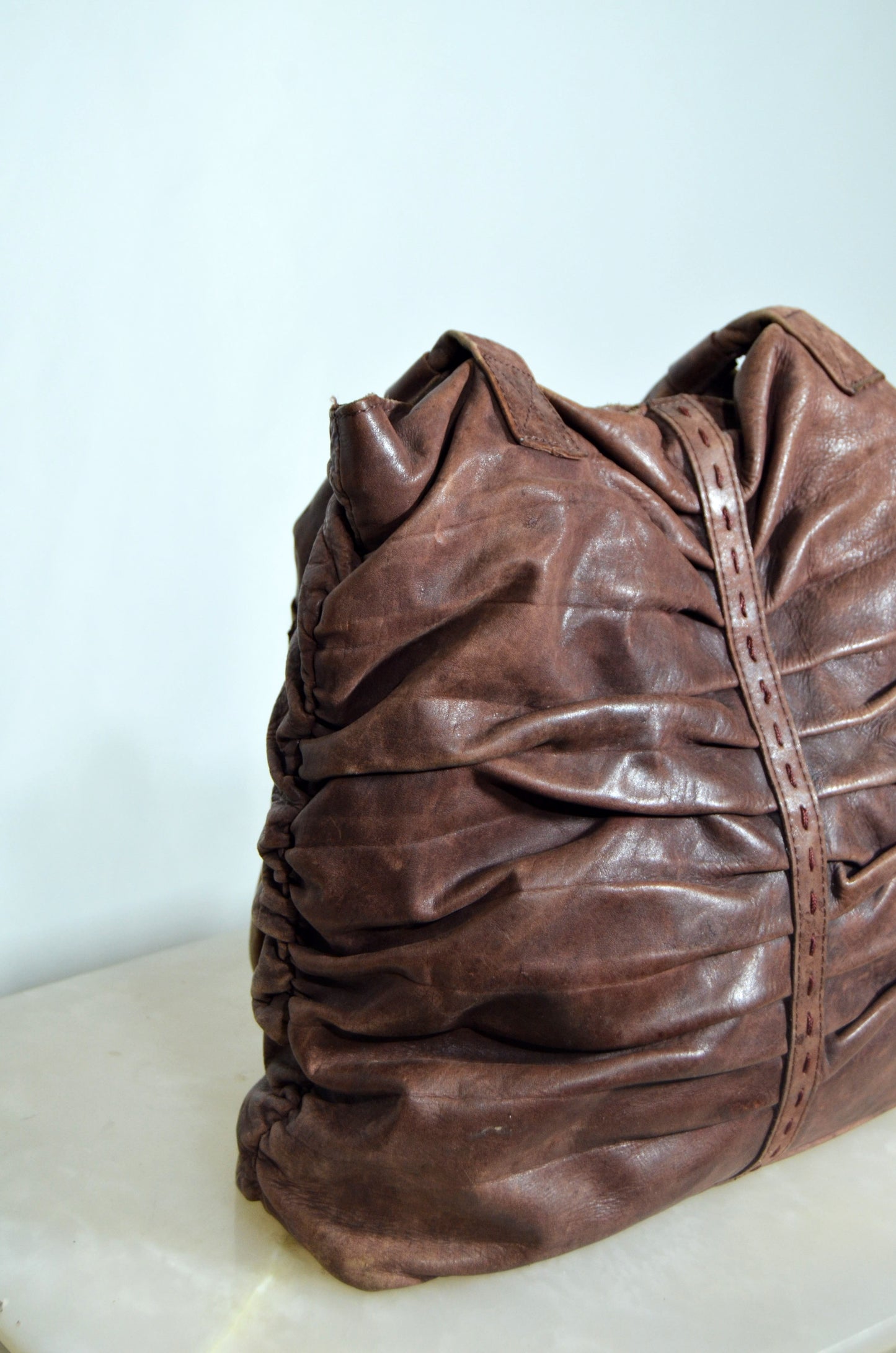 Brown Genuine Leather Shoulder Bag