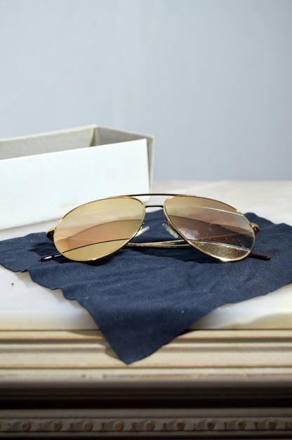 Authentic Vintage Dior Gold Aviator Sunglasses