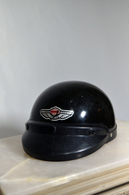 Black Vintage Motor Cycling Helmet