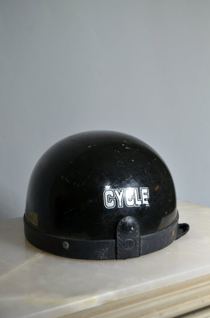 Black Vintage Motor Cycling Helmet