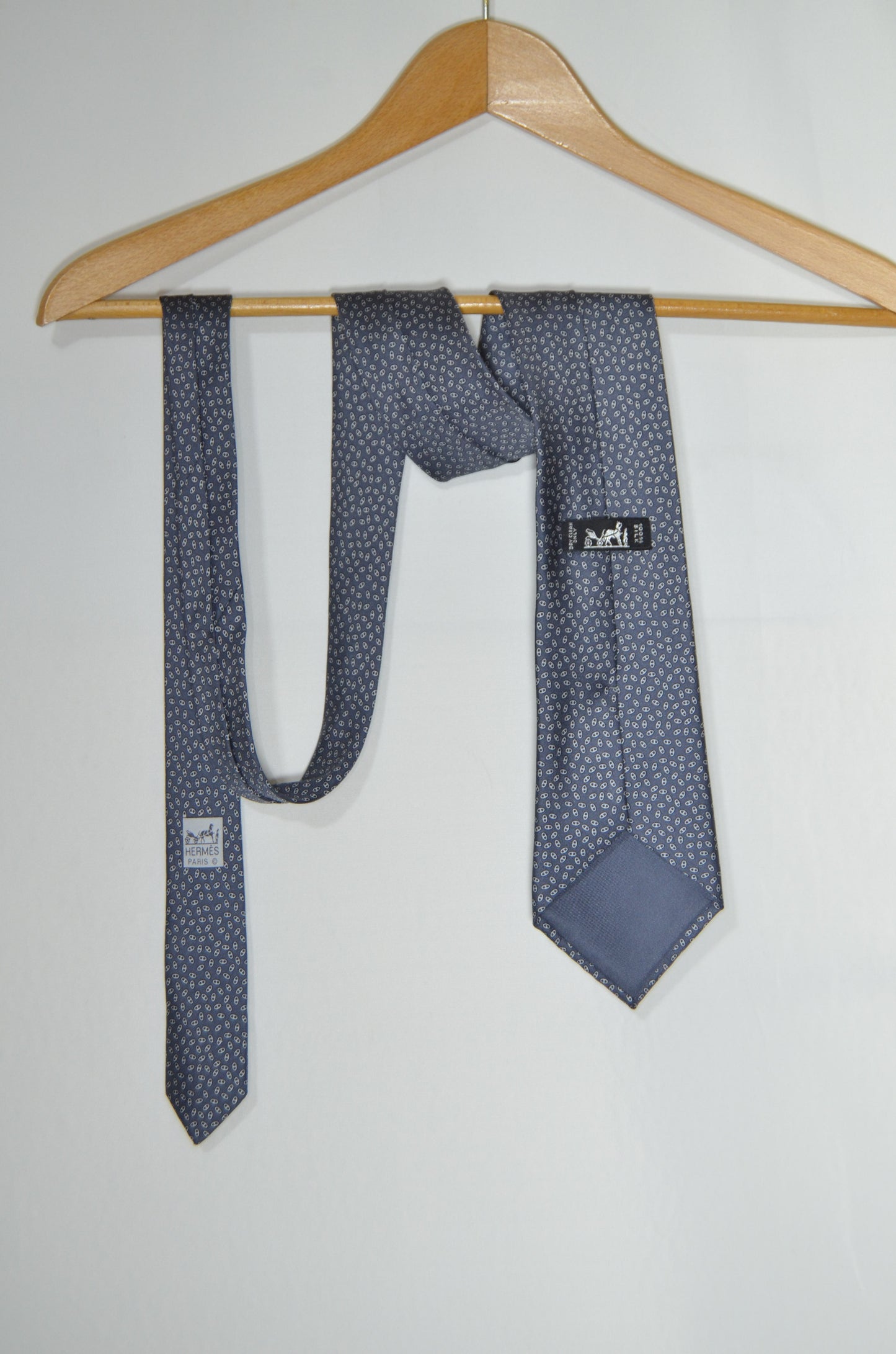 "Hermes" Blue Dotted Tie