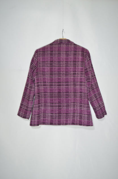 Checkered Purple Tailored Jacket