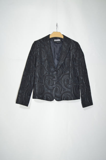 Black Glittery Tailored Jacket