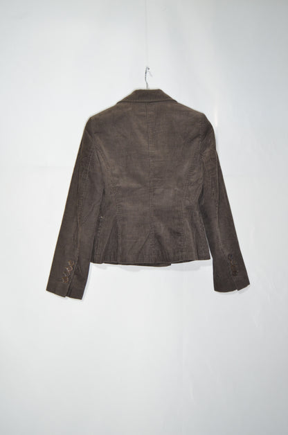 Brown Corduroy Tailored Jacket