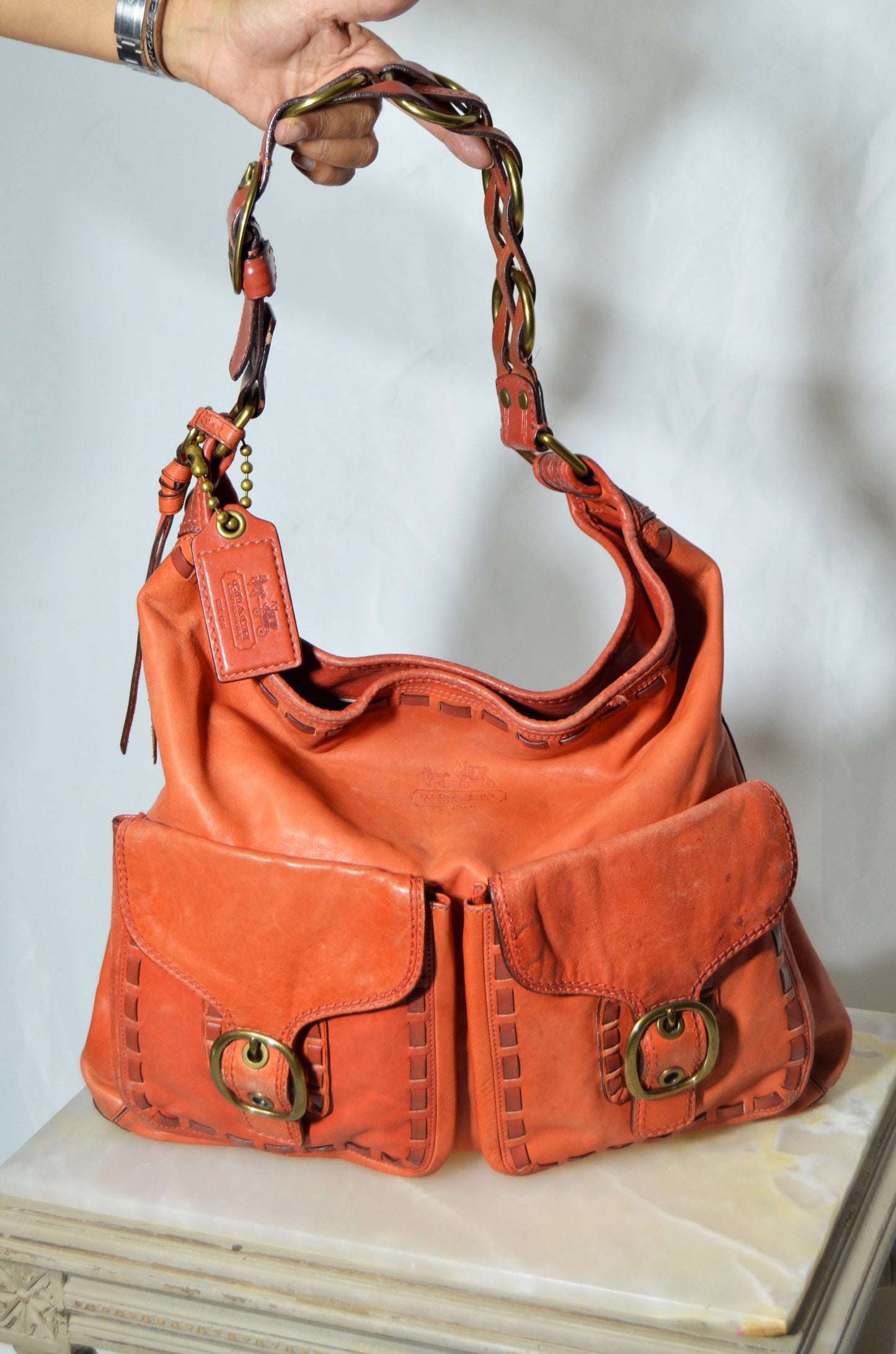 Vintage Coach Leather Hobo