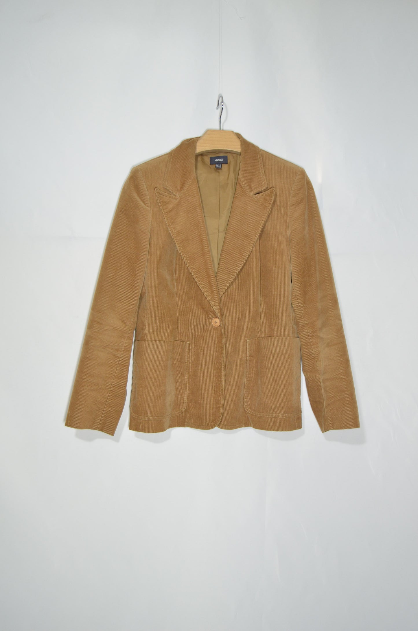 Beige Corduroy Tailored Jacket