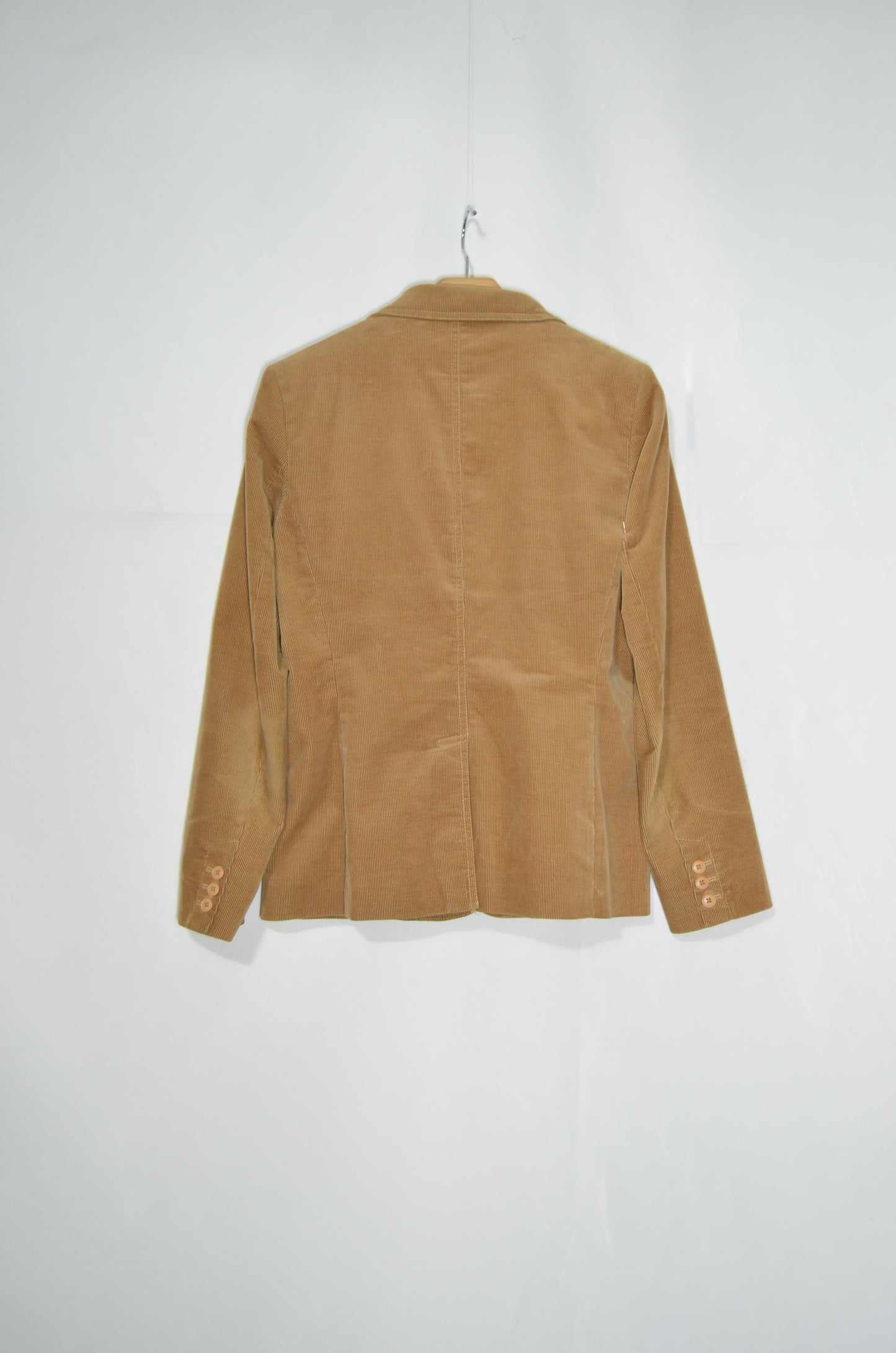 Beige Corduroy Tailored Jacket