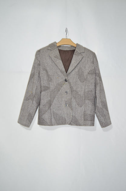 Beige Wool Tailored Jacket