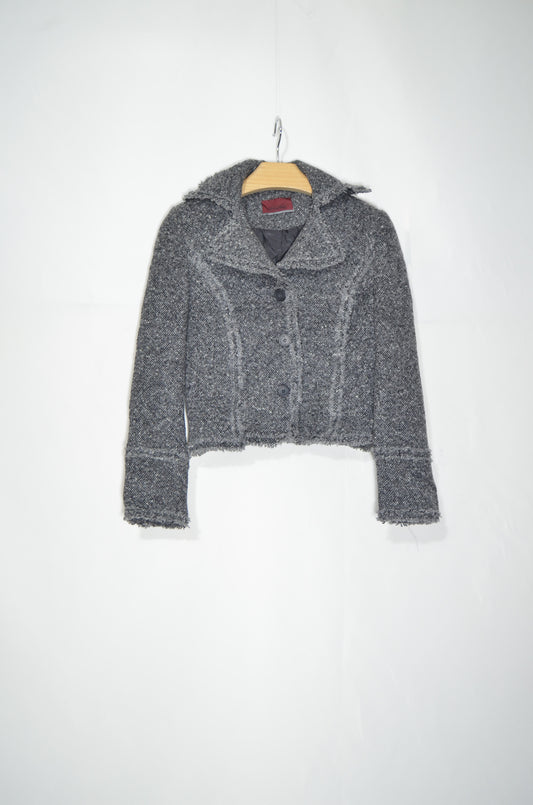 Grey Wool Short Jacket