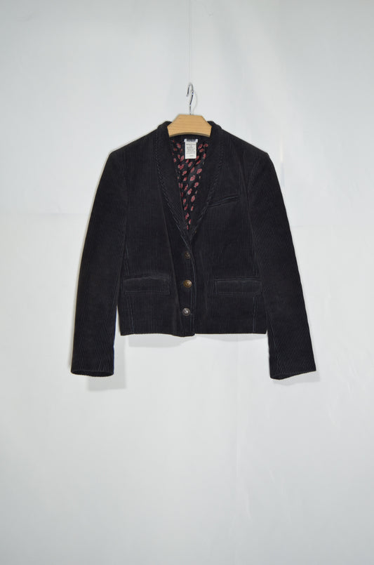 Black Corduroy Tailored Jacket