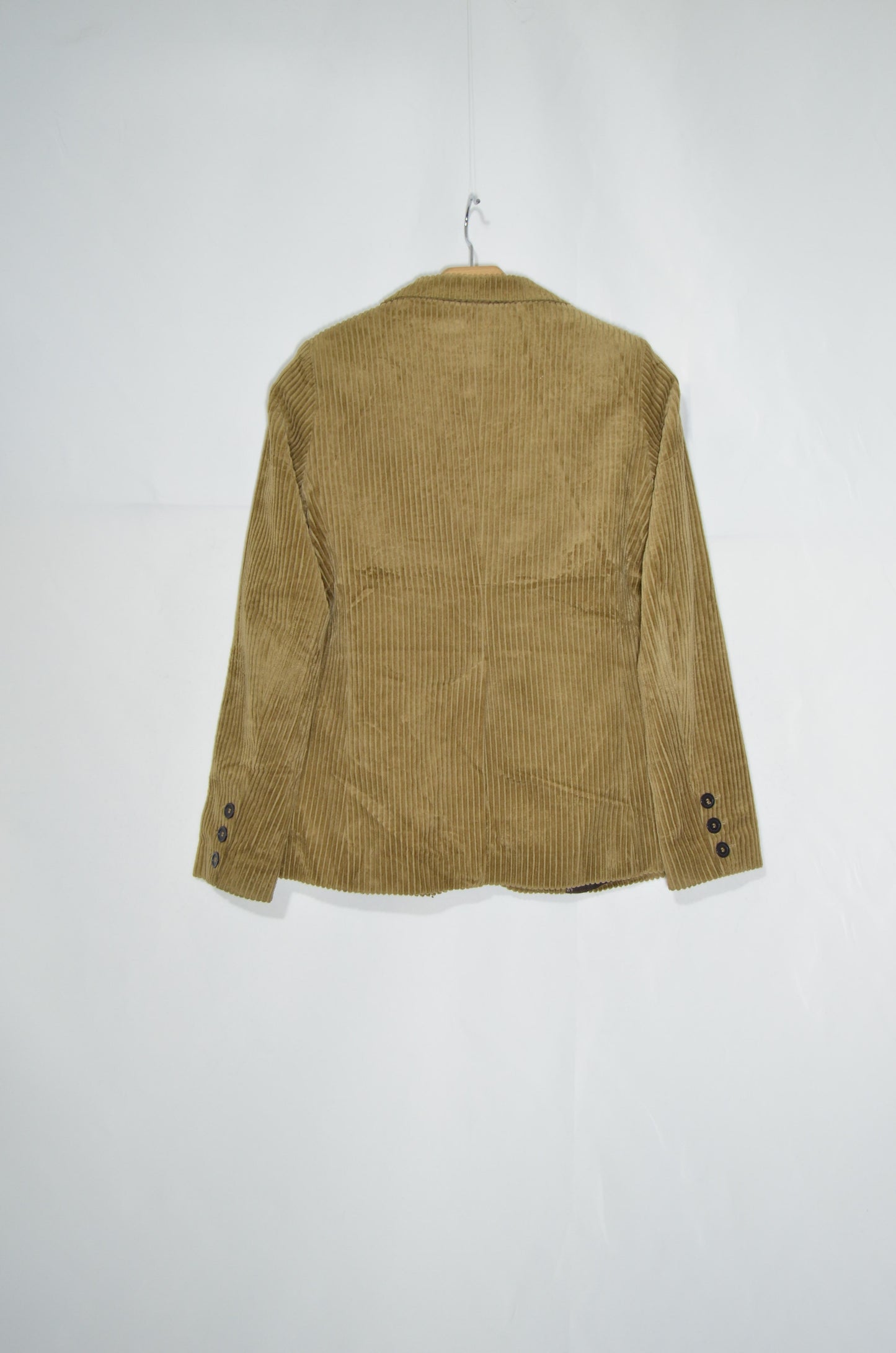 Beige Corduroy Tailored Jacket