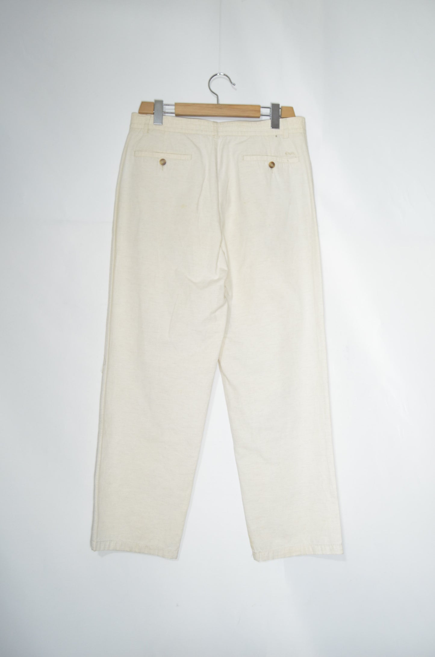 White Linen Baggy Pants