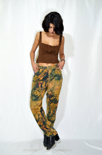 Colorful Patterned Vintage Pants