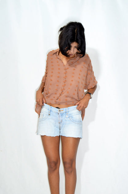 "Replay" Light Blue Vintage Denim Shorts