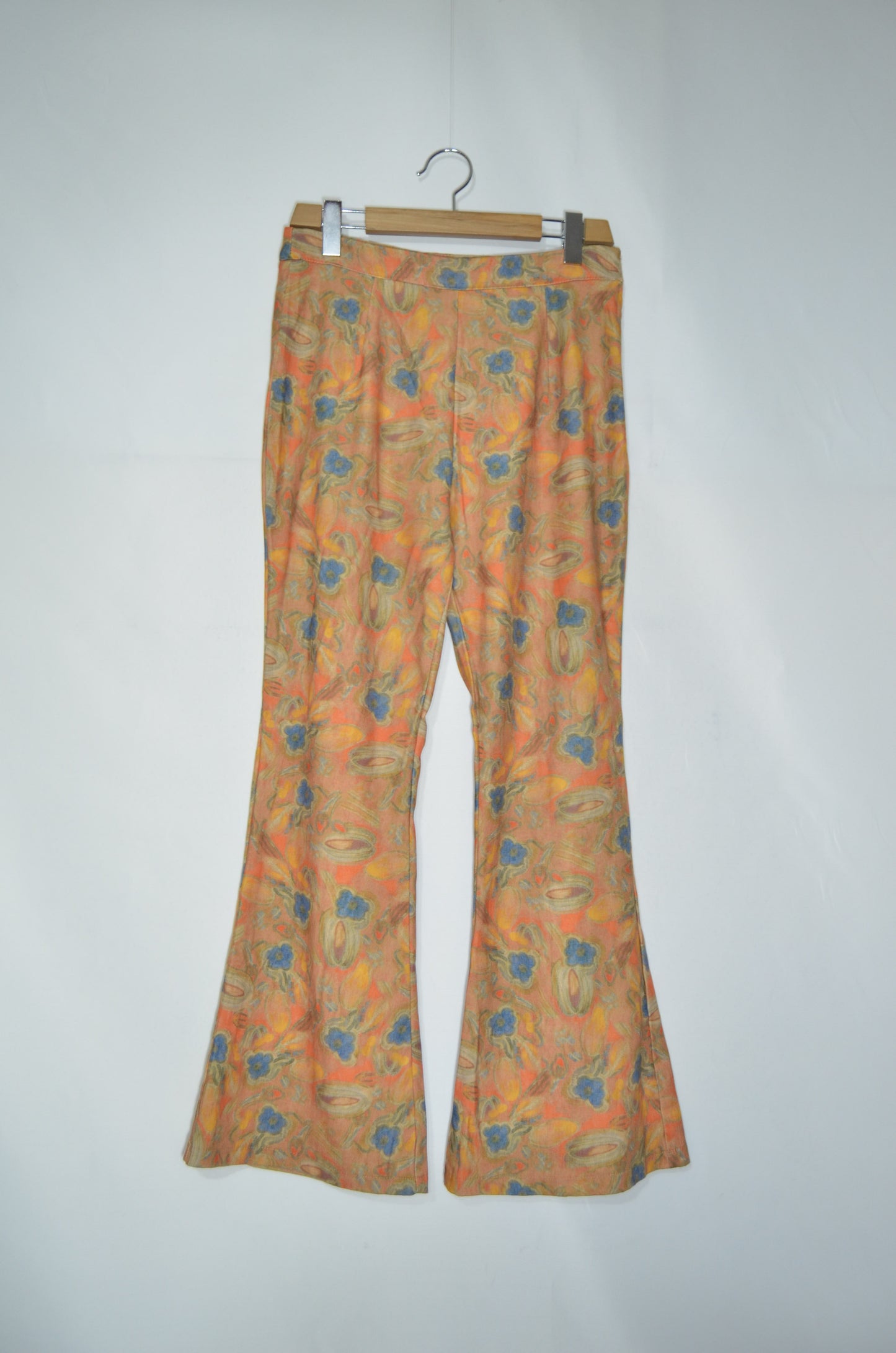 Colorful Floral Flared Pants