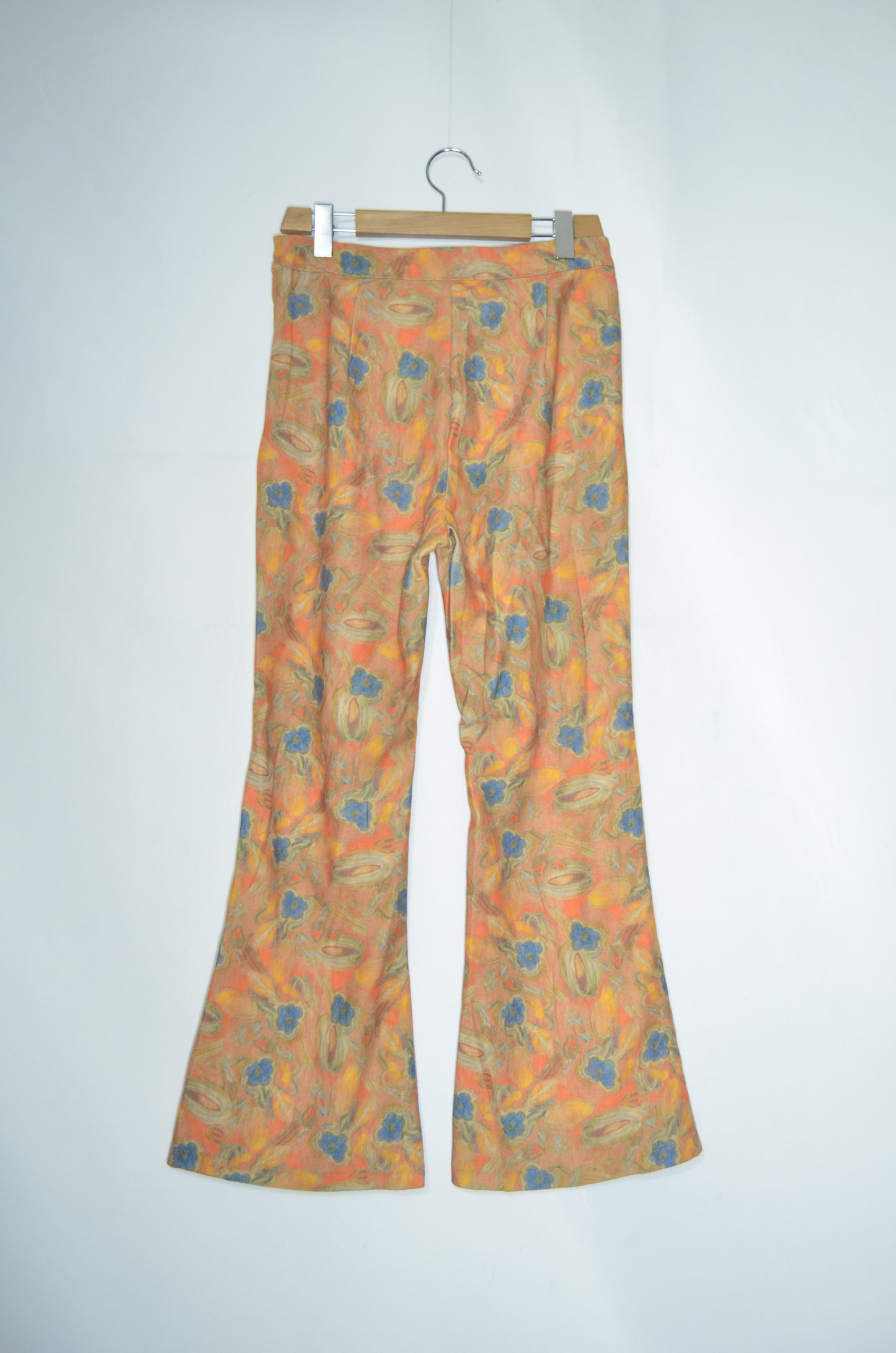 Colorful Floral Flared Pants