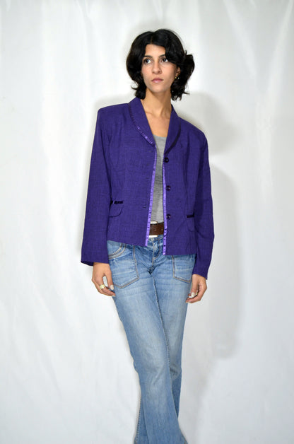 Purple Fitted Vintage Jacket