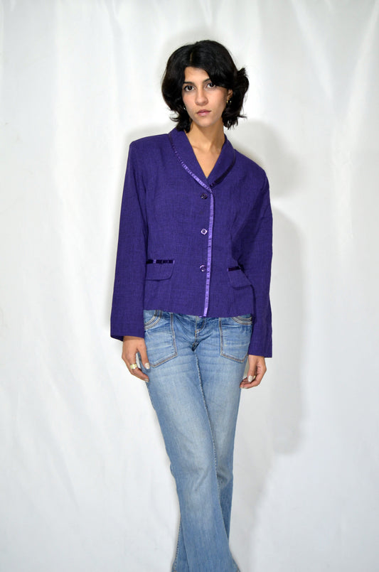 Purple Fitted Vintage Jacket