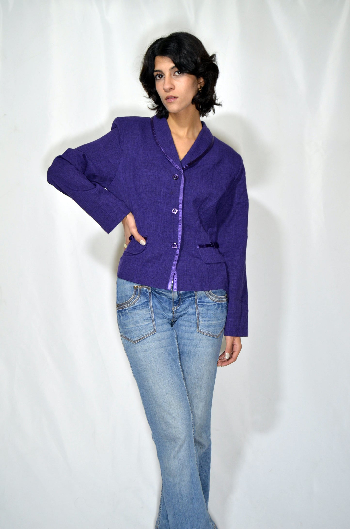 Purple Fitted Vintage Jacket