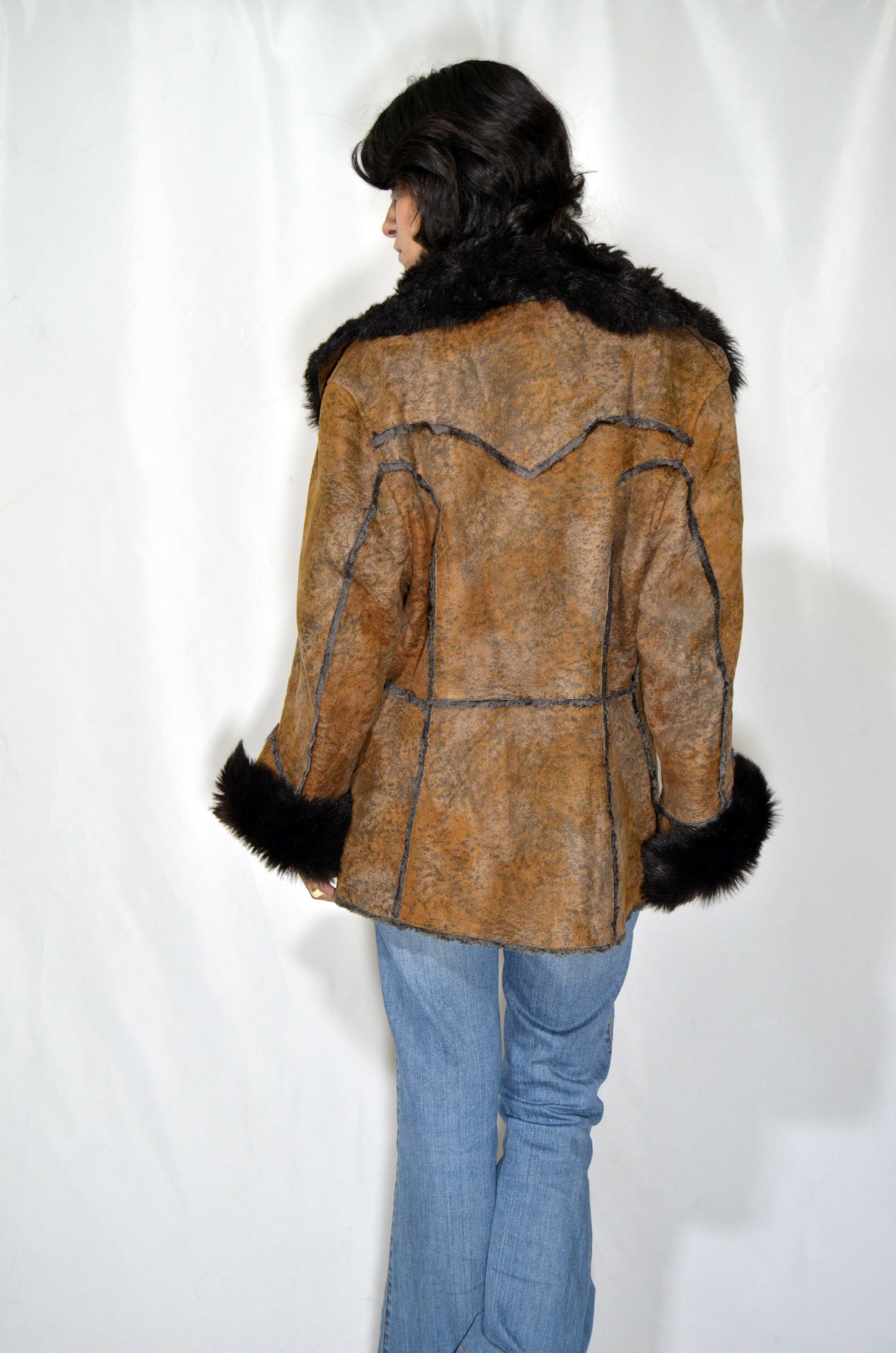 Brown Suede & Fur Vintage Jacket