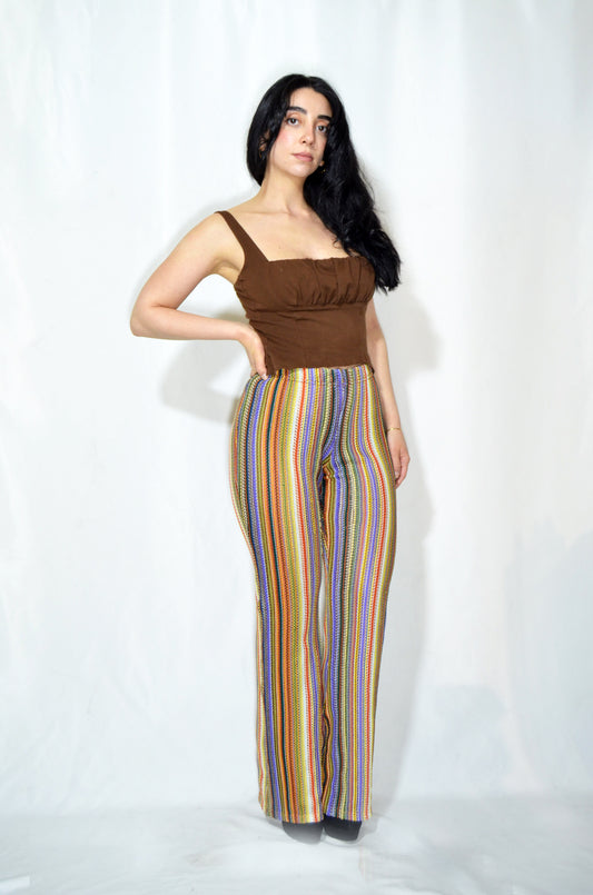 Colorful Vintage Striped Pants