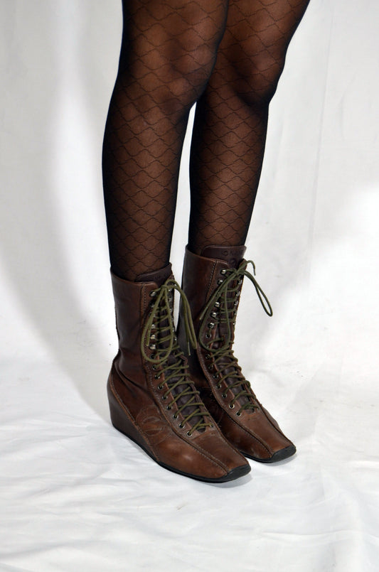 "No Name" Brown Leather Vintage Boots