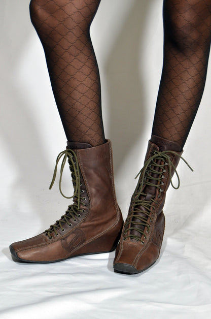 "No Name" Brown Leather Vintage Boots