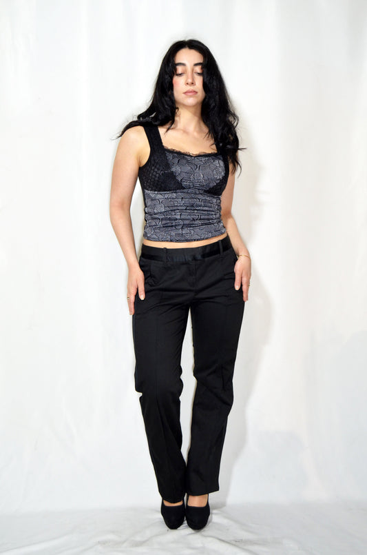 Black Vintage Tailored Pants