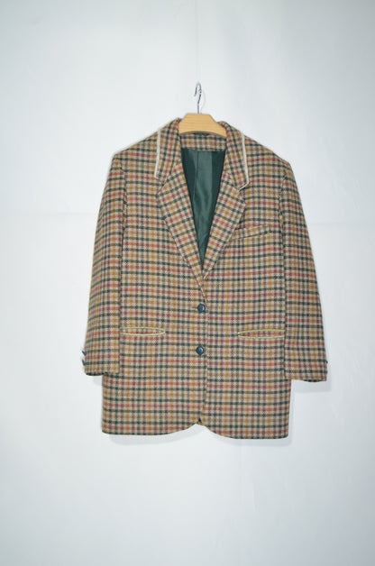 Checkered Long Tailored Jacket