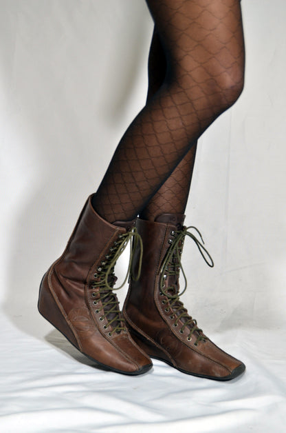 "No Name" Brown Leather Vintage Boots