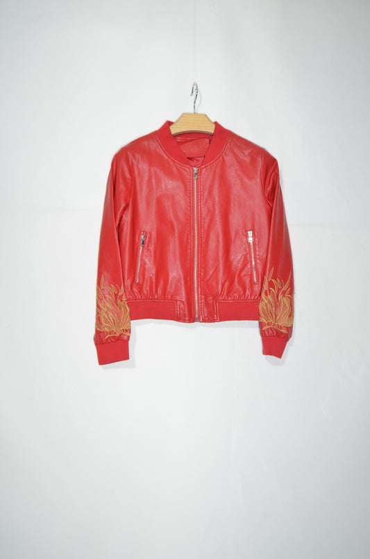 Red Genuine Leather Jacket