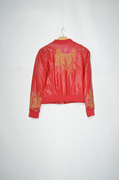 Red Genuine Leather Jacket