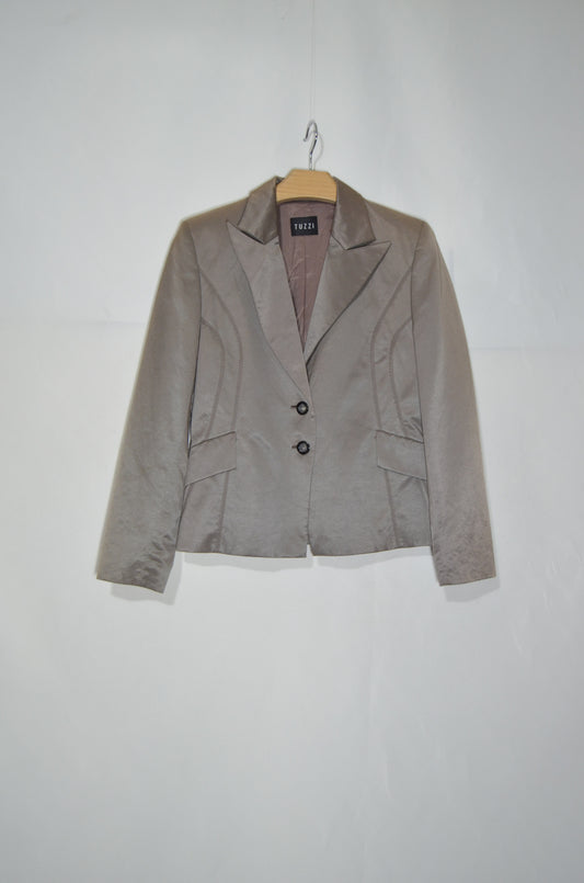 Bronze Satin Tailored Jacket