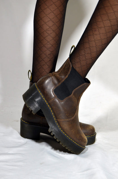 "Dr. Martens" Brown Leather Vintage Boots