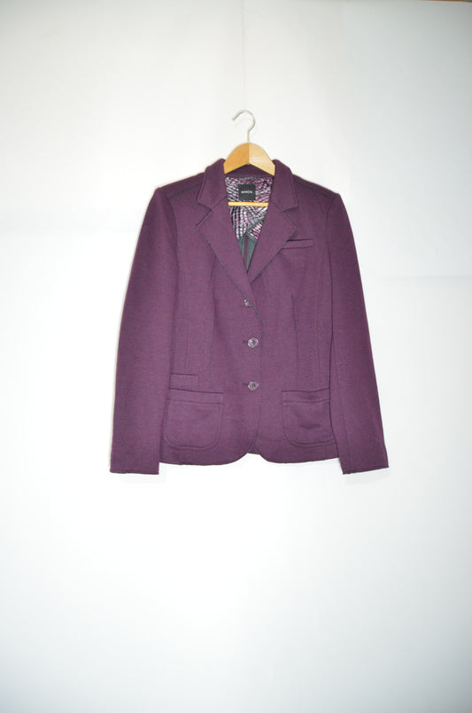 Burgundy Wool Tailored Jacket