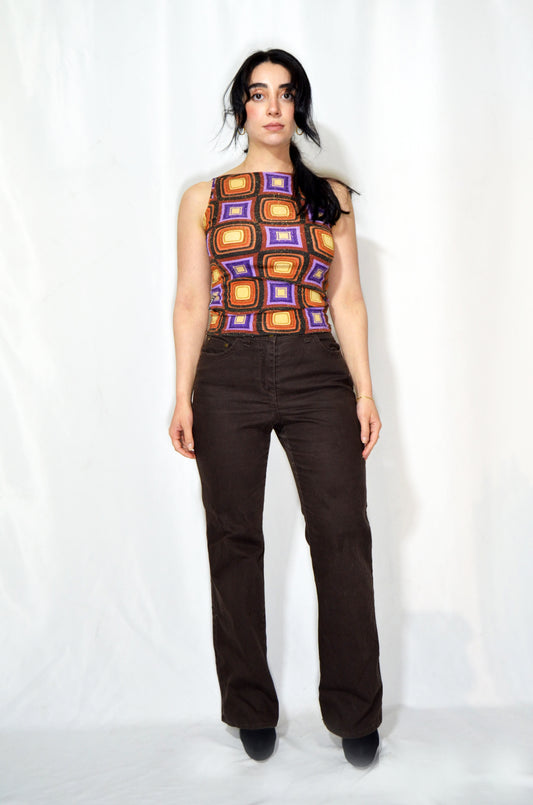 Brown Denim Vintage Pants