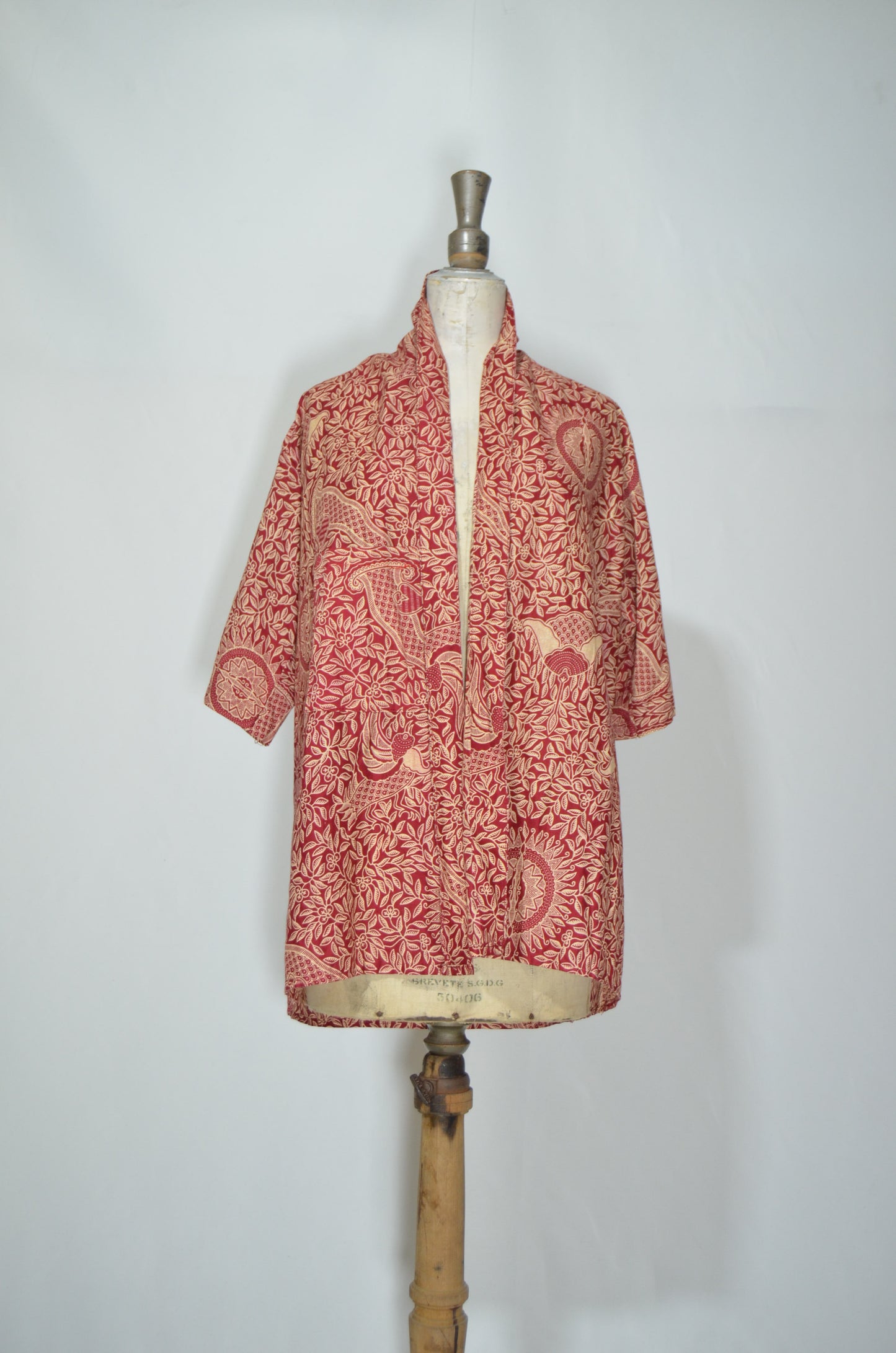 Red Patterned 100% cotton Cardigan