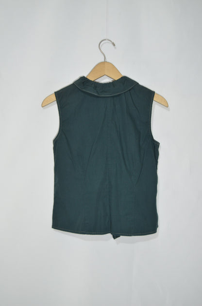 Green Gilet with Ruffles