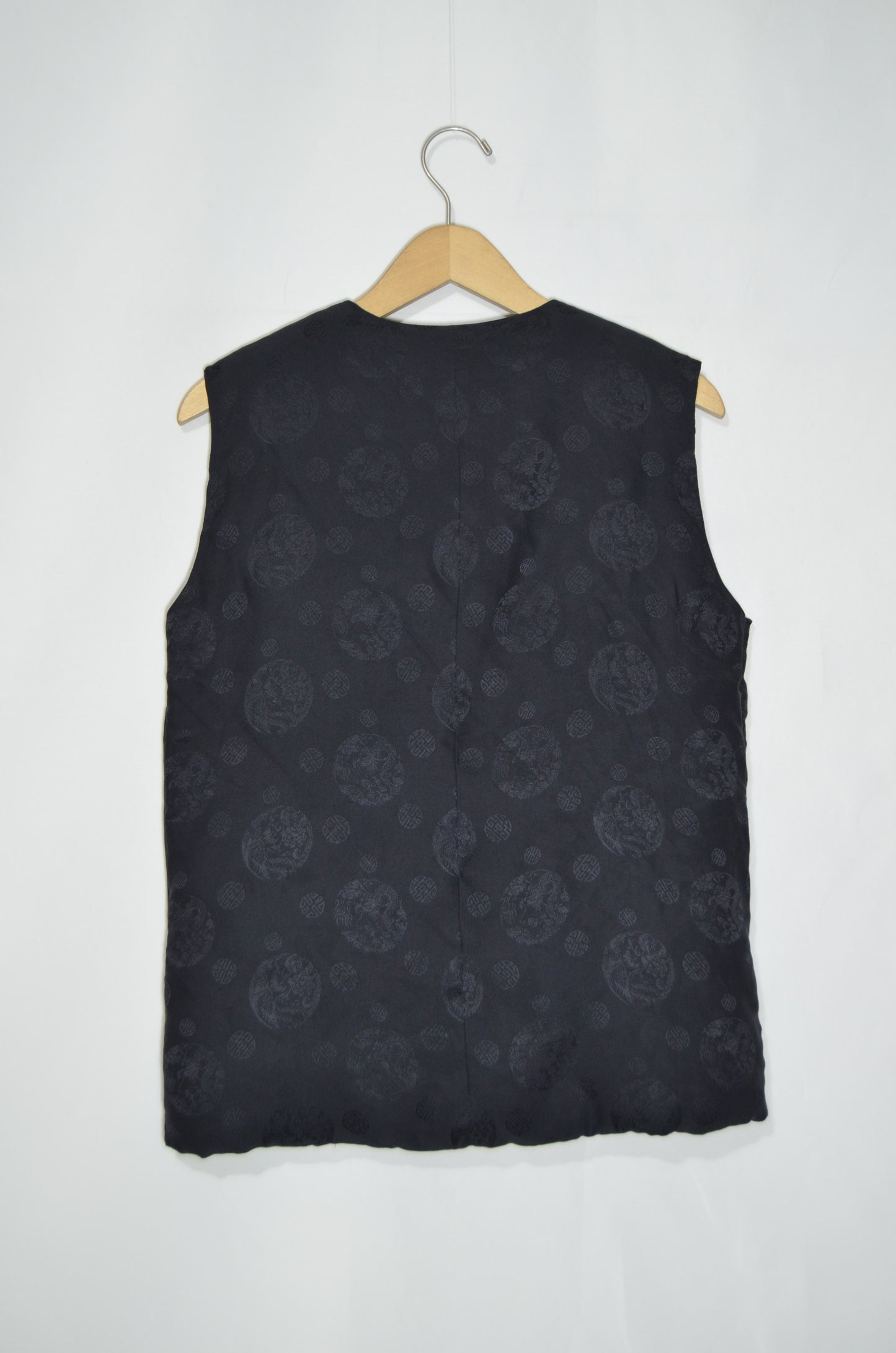 Black Chinese Patterned Gilet