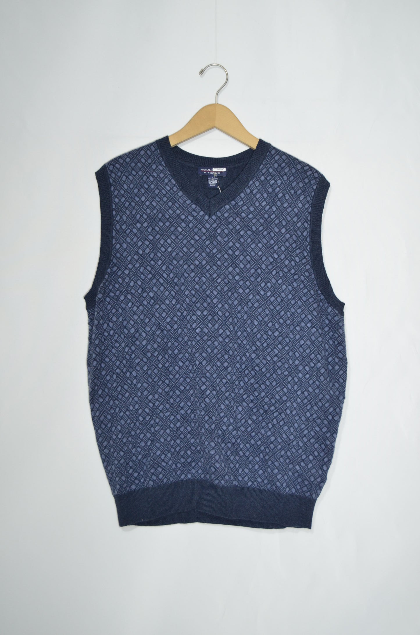 Navy Blue Wool Gilet