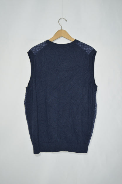 Navy Blue Wool Gilet