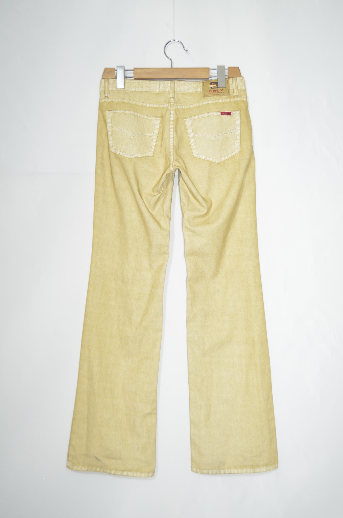 Beige Flared Low waist Jeans