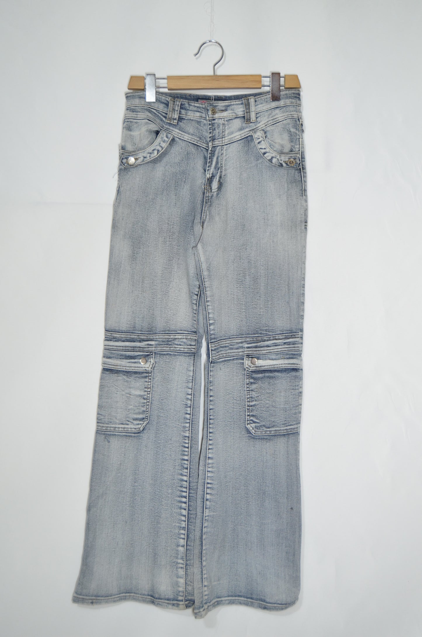 Grey Flared High Waist Jeans