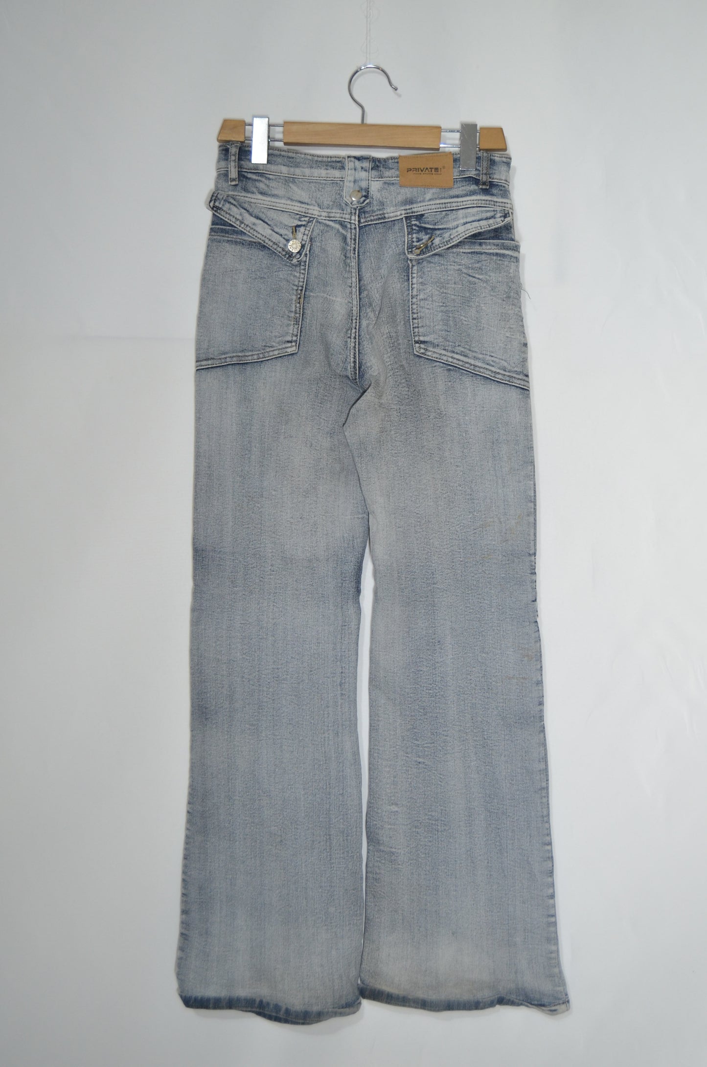 Grey Flared High Waist Jeans