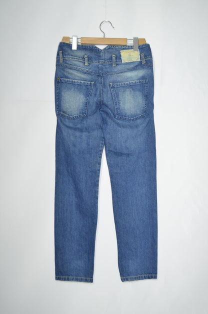 Blue Straight High waisted Jeans